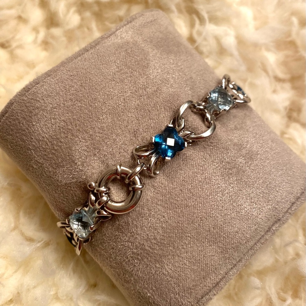 Sterling Silver London Blue & Sky Blue Topaz Bracelet